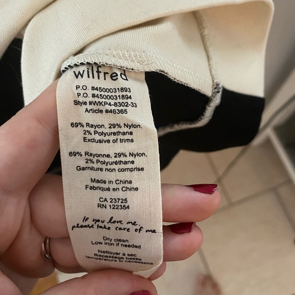 NWOT Wilfred black and white short sleeve dress - Picture 3 of 4